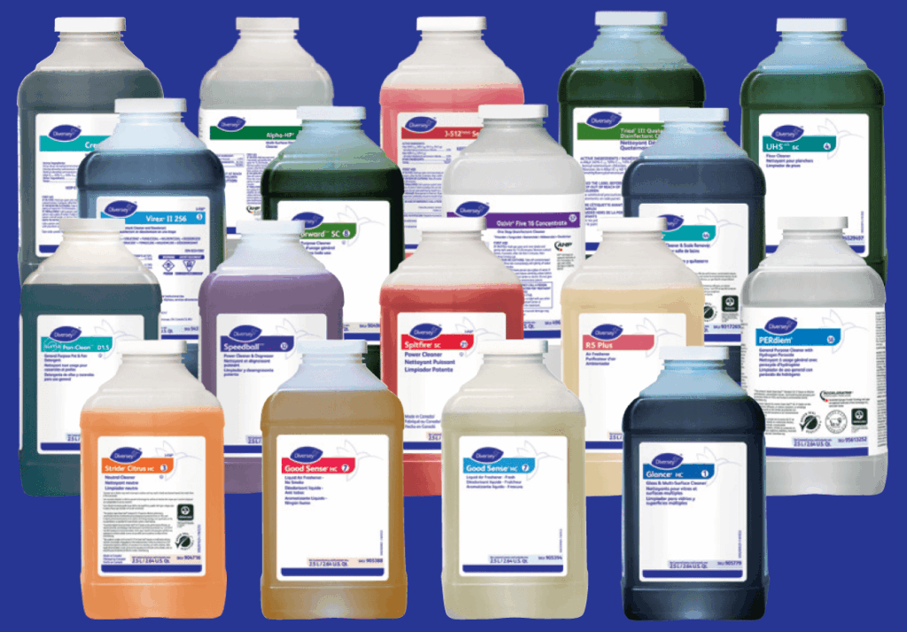 Diversey chemicals in industrial laundry